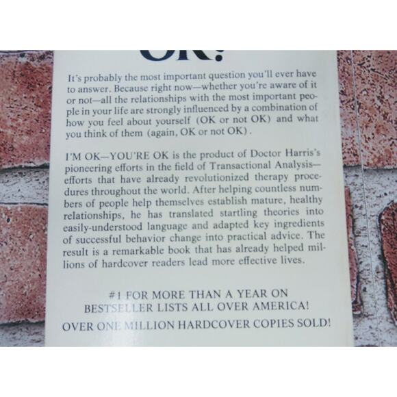 I'M OK, YOU'RE OK by Thomas Anthony Harris 1973 VTG Avon Transactional Analysis‎ - Picture 7 of 9